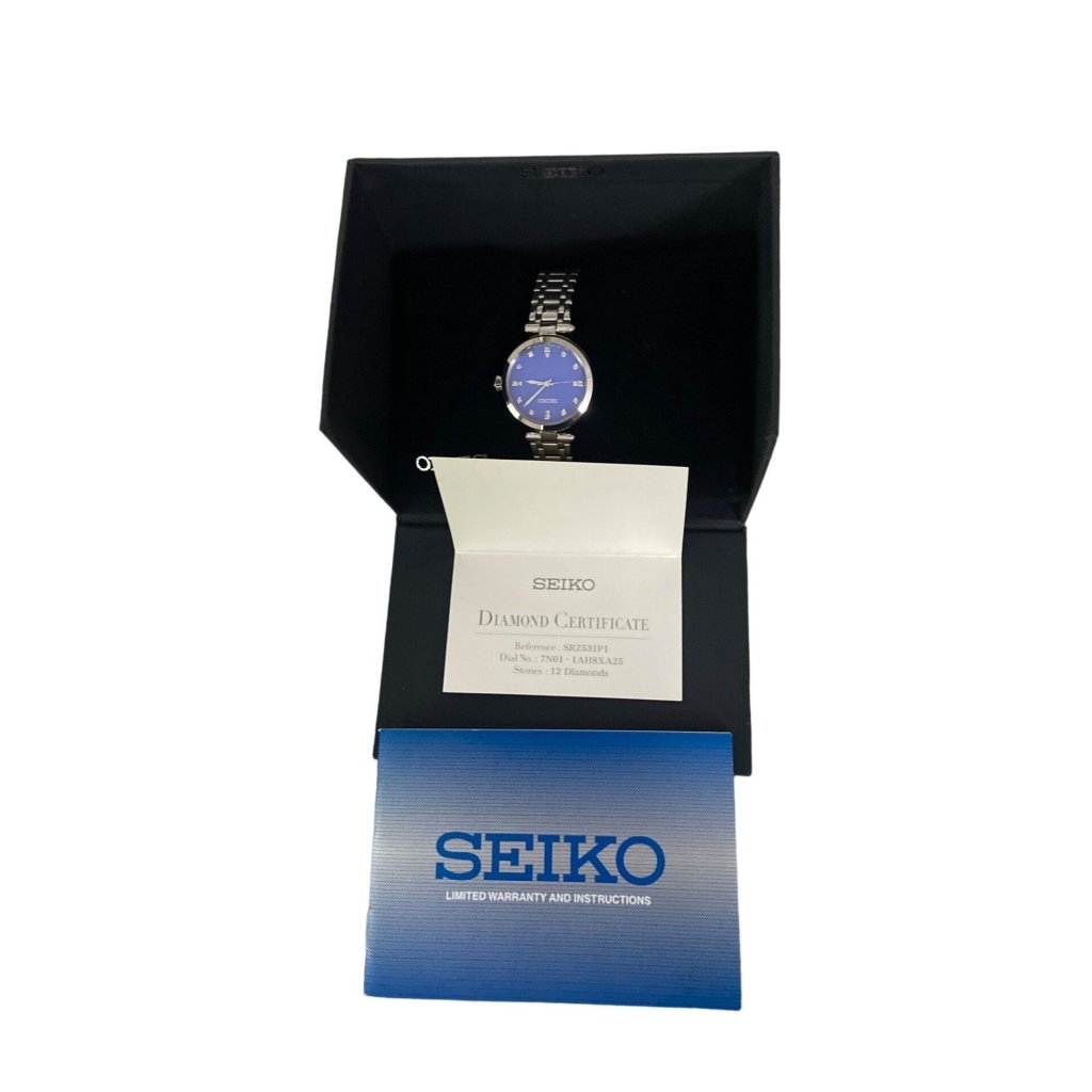 Seiko Quartz Diamond Blue Dial Ladies Watch Srz531p1